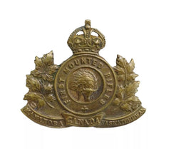 1st Canadian Mounted Rifles Cap Badge Brass Metal