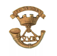 Somersetshire 2nd Volunteers Battalion Cap Badge Brass Metal