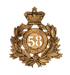 58th Northamptonshire 2nd Battalion Regiment Last Shako Plate Brass Metal