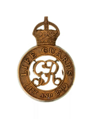 1st & 2nd Life Guards Cap Badge Brass Metal