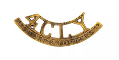 4th County of London Yeomanry Shoulder Title Brass Metal