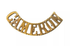 Cameron Shoulder Title Brass Metal