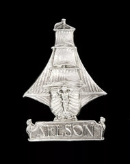 Nelson Battalion Naval Division Cap Badge Hallmarked Silver