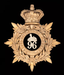 The 96th Blue Cloth Officers Helmet Plate