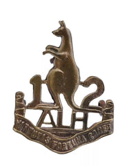 12th Australian Light Horse Cap Badge Brass Metal