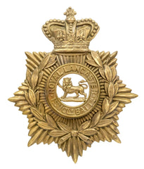 Helmet Plate & Royal Lancaster 1st Volunteers Battalion Centre Brass Metal