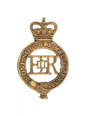 Queens Crown House Hold Cavalry Cap Badge Brass Metal