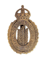 Westmoreland & Cumberland Yeomanry Cap Badge Brass Metal