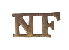 Northumberland Fusiliers Shoulder Title Brass Metal