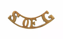 School of Gunnery Shoulder Title Brass Metal