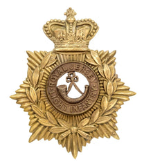 Helmet Plate & Royal Jersey Light Infantry Centre Brass Metal