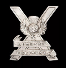 Lowland Regiment Cap Badge Hallmarked Silver