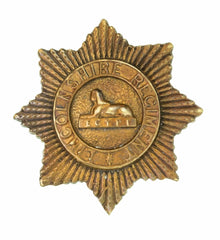 Lincolnshire Regiment Officers Cap Badge Brass Metal