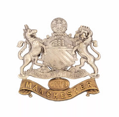 Manchester 2nd Volunteers Battalion Cap Badge Bi Metal