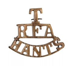 T R.F.A Hants Shoulder Title Brass Metal
