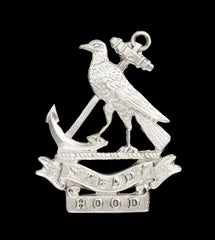 Hood Battalion Naval Division Cap Badge Hallmarked Silver