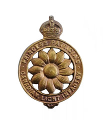 Princess Patricia's Canadian Light Infantry Cap Badge Brass Metal