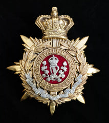 The Royal Irish Blue Cloth Officers Helmet Plate