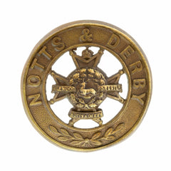 Notts & Derby Helmet Plate Centre Brass Metal