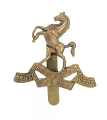 Royal West Kent Regiment Cap Badge Brass Metal