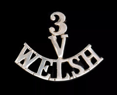 3 Volunteers Welsh Shoulder Title White Metal