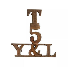 T 5 York And Lancaster Shoulder Title Brass Metal