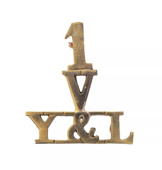 1.Volunteers Y&L Shoulder Title Brass Metal