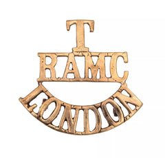T. RAMC London Shoulder Title Brass Metal