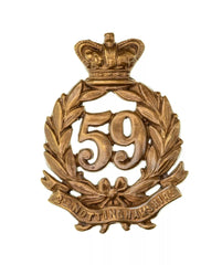 59th East Lancashire 2nd Battalion Glengarry Badge Brass Metal