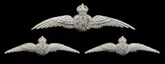 Royal Flying Corps Dress Badge & Collars Hallmarked Silver