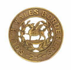 South Wales Borders Helmet Plate Centre Brass Metal