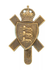 Jersey Light Infantry Cap Badge Brass Metal