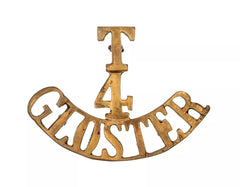 T 4 Gloster Shoulder Title Brass Metal
