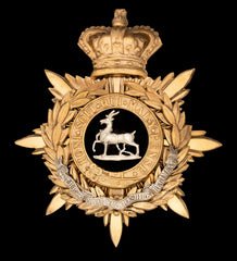 The Royal Warwickshire Regiment Blue Cloth Officers Helmet Plate