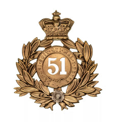 51st Queens Own Light Infantry Regiment Last Shako Plate Brass Metal
