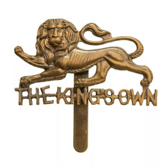 The Kings Own (Cut Out Lettering) Cap Badge Brass Metal