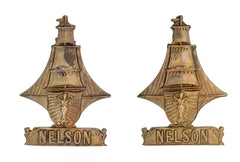 Nelson Battalion Naval Division Collar Badges Brass Metal
