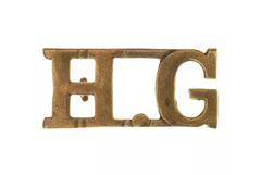 Home Guard Shoulder Title Brass Metal