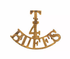 T 4 Buffs Shoulder Title Brass Metal
