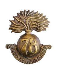 78th Canadian Winnipeg Grenadiers Cap Badge Brass metal