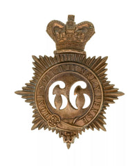 66th Berkshire 2nd Battalion Regiment Quilted Shako Plate Brass Metal
