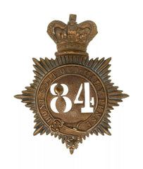 84th Yorkshire And Lancashire 2nd Battalion Quilted Shako Plate Brass Metal