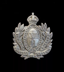 18th Royal Hussars Yeomanry Cap Badge Hallmarked Silver