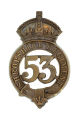 53rd Shropshire Regiment 2nd Type Glengarry Badge Brass Metal