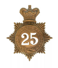 25th Kings Own Borders Regiment Quilted Shako Plate Brass Metal