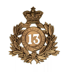 13th Somersetshire Regiment Last Shako Plate Brass Metal