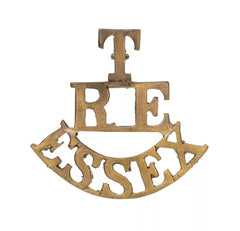 T.R.E Essex Shoulder Title Brass Metal