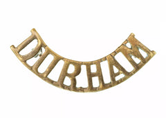 Durham Shoulder Title Brass Metal