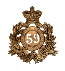 59th East Lancashire 2nd Battalion Regiment Last Shako Plate Brass Metal