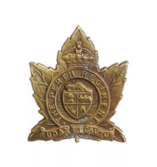 Canadian Perth Regiment 2nd Battalion Cap Badge Brass Metal